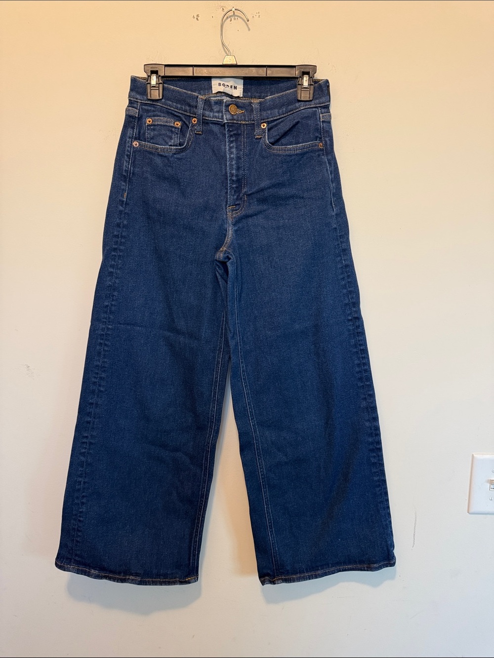 Boden Dark Blue Wide-Leg High Rise Jeans